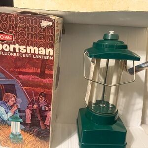 Vintage Ray-O-Vac Sportsman 360-B Fluorescent Green Lantern with Original Box NW